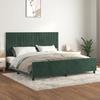 VidaXL Bed Frame with Headboard Dark Green 200x200 Cm Velvet3125900