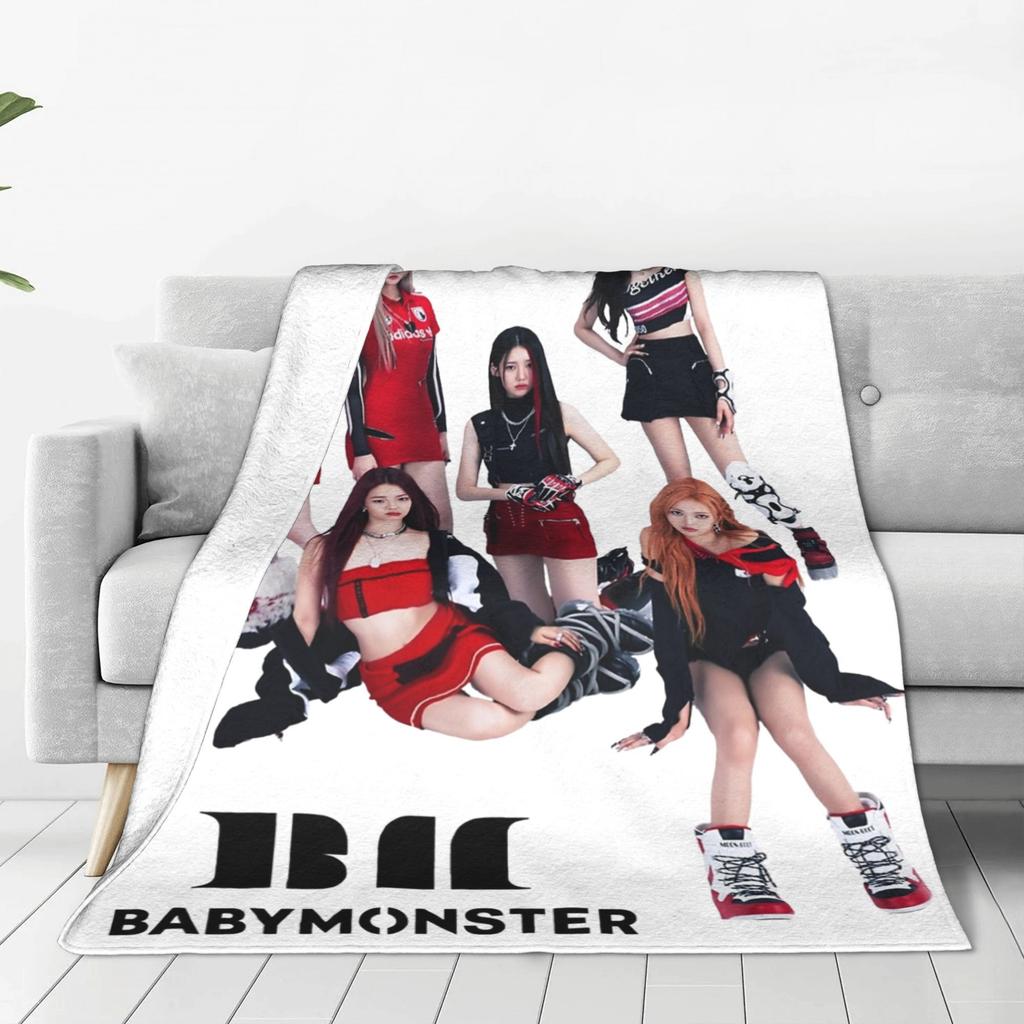 Babymonsters KPOP Flanellen Deken Geweldige Plaid Dekens voor Thuis 200x150cm Spreien,