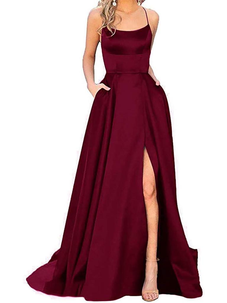 Elegant Off-Shoulder Slim Bridesmaid Dress - Long Solid Color Evening Gown for Best Friends