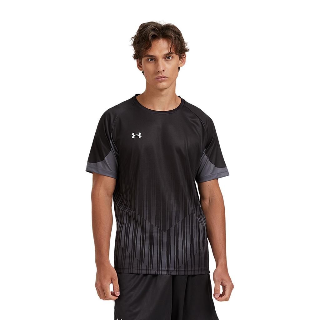 Under Armour Maglietta a Maniche Corte American Vintage Stampata con Logo Minimalista Girocollo Confortevole T-Shirt Unisex Nera 24500507-001
