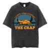 New Arrival Mens Clothes Tee Shirt Homme Graphic TShirts Men Amare Box No Thoughts Head Empty Japanese Funny Capybara Washed