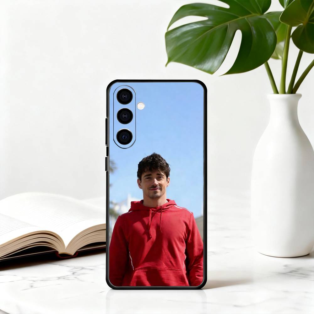 Monaco C-Charles L-Leclerc CL Phone Case For Samsung Galaxy A73,A72,A71,A70,A53,A52,A51,Soft Silicone Black Cover