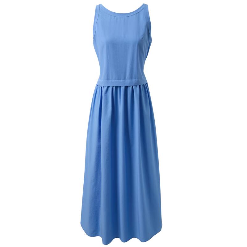 Sancai 2025 Autumn Elegant Sleeveless A-Line Maxi Dress