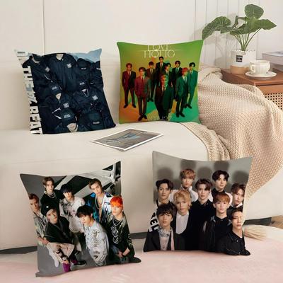 Nct 127 Cushion Cover Breathable Linen Pillow Cover Skin-Friendly Home Decor Pillowcase With Hidden Zipper