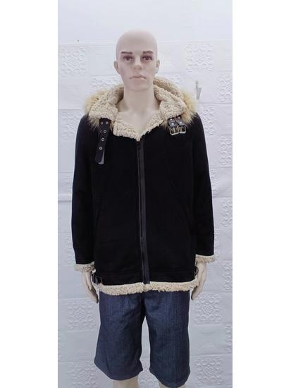 Men's Faux Leather Shearling Jacket - Warm Velvet Fur Overcoat