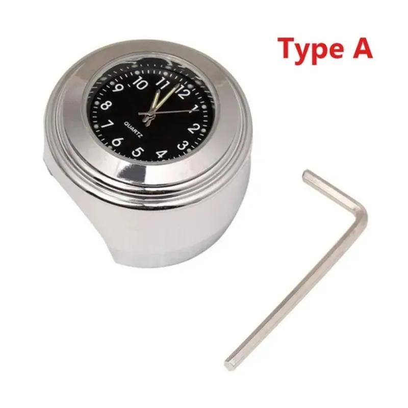 

1 Set 18-22mm Motorbike Clock Mini Quartz Clock Waterproof Handlebar Mount Watch Motorcycle Timetable Clock