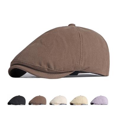 Cotton Newsboy Cap for Men British Retro Beret Women Six-Piece Forward Cap Gatsby Painters Hats Visor Hats Gorro Hombre Boina