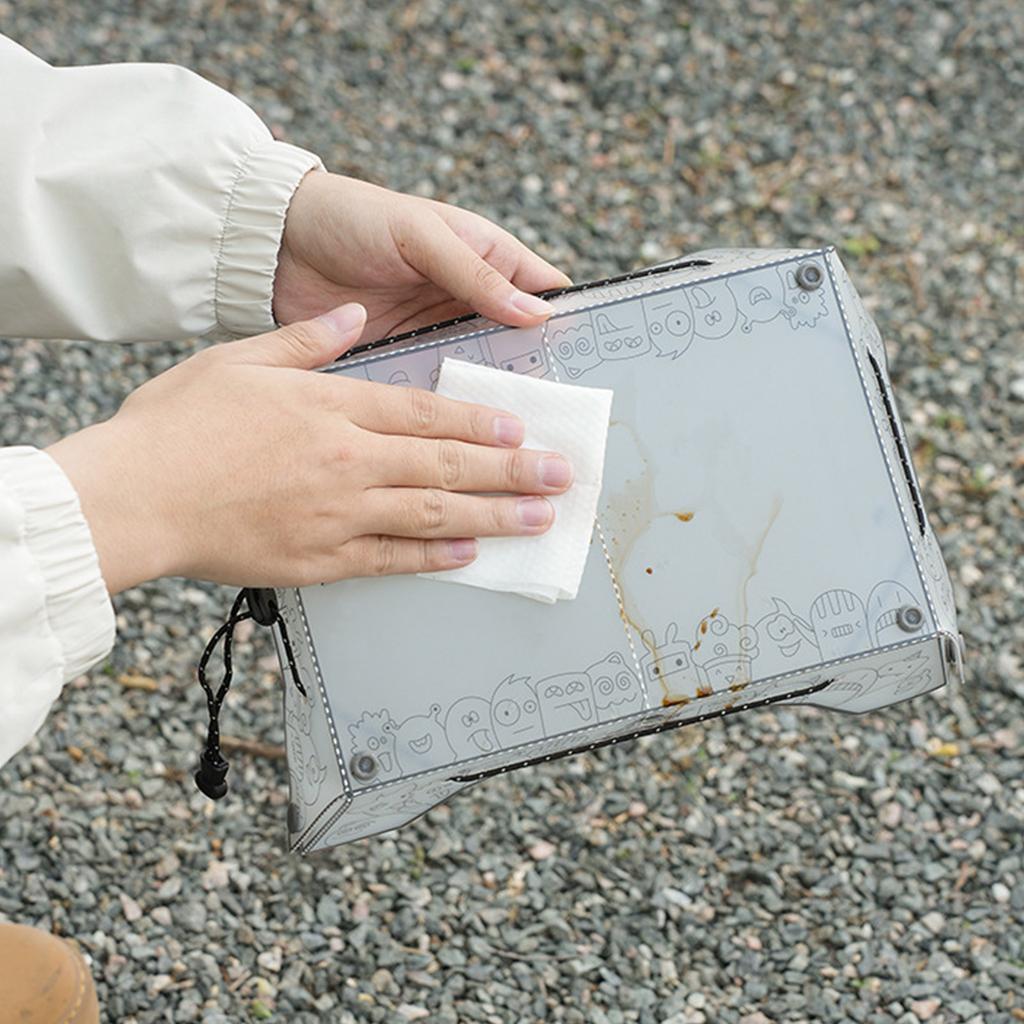Light Weight Portable Camping Table Foldable Portable Picnics Tray Outdoor Cooking Table for Picnics Hiking Easy to Clean