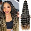 Păr Sharopul Permed Deep Wave Twist Braiding Hair 30in 120g Crochet Braid Murdar Fibră Ignifugă Mașină Dublă Weft Diferit