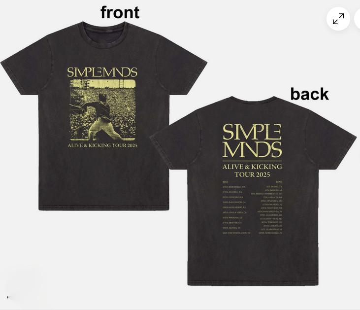 

NEW Simple Minds Alive amp Kicking 2025 Tour Date T-Shirt fan gift Unisex T-Shirt XXL