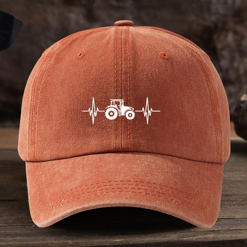 Fun Tractor Print Baseball Hat Unisex Outdoor Fashion Versatile Duck Hat Trend