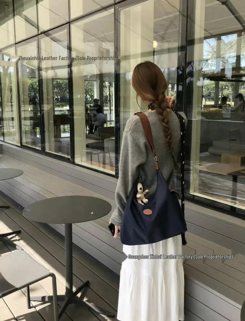 Faye Wong Style Dragon Inlay Waterproof Nylon Crossbody Hobo Bag - Large Capacity Travel Shoulder Bag