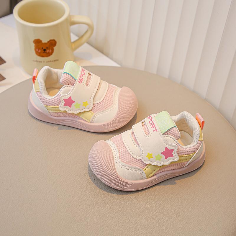 2025 Spring/Autumn Boys & Girls Breathable Mesh Baby Walker Shoes - Soft, Non-slip Toddler Soles