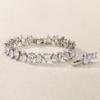 Uilz Fashion Luxury Full Zircon Bracelets for Women Charm Silver Color Crystals Bracelets Women's Wedding Party Jewelry