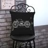 Simplism Style Design Black White Cushion Cover Sketch Bicycle Guitar Vintage Motorbike Print Sofa Decoration Throw Pillow Case