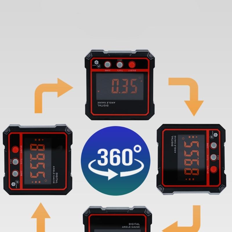 Upgrades Digital Inclinometer Angles Finder Magnetic Base Accuracy Measuring Tool For Carpentry Equipment Installation