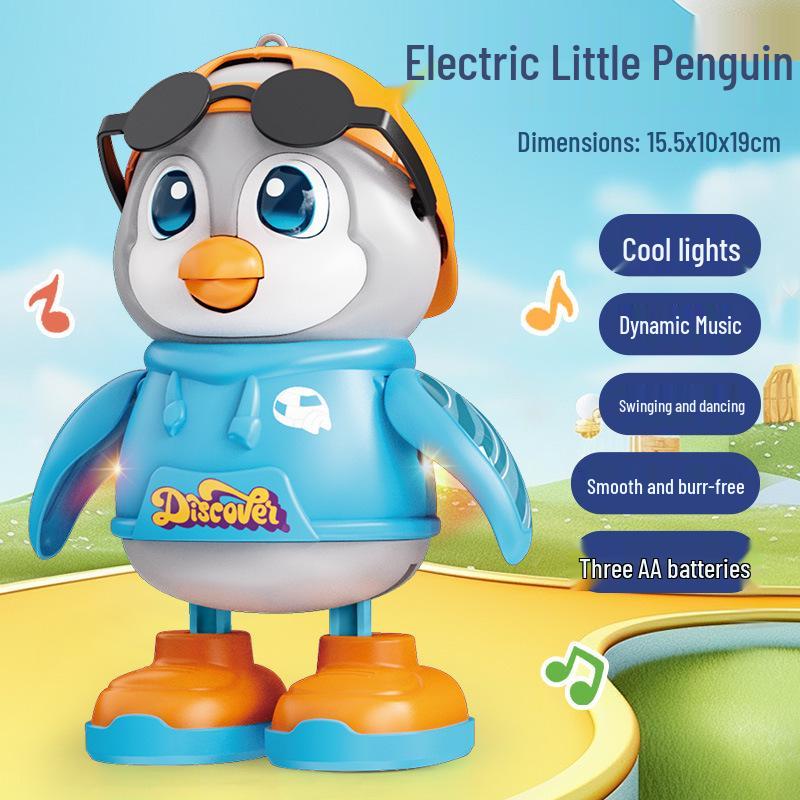 Electric Rocking Penguin Toy with Lights, Music, Singing & Dancing Functions
