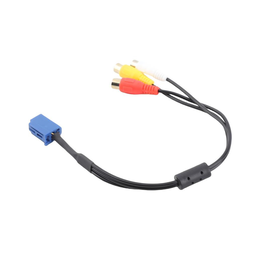 Car RCA Adapter VTR Cable 6 Pin Blue A V Port Replacement for Toyota