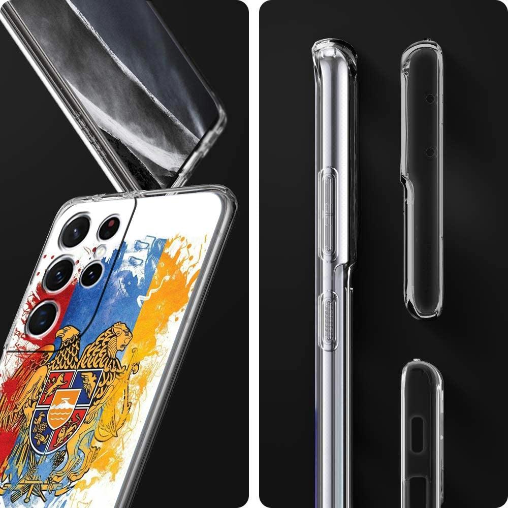 Armenia Armenian Flag Clear Silicone Phone Case For Samsung Galaxy S23 S22 5G S20 Ultra S21 FE 5G S10E S9 S8 S10 Plus Soft Cover
