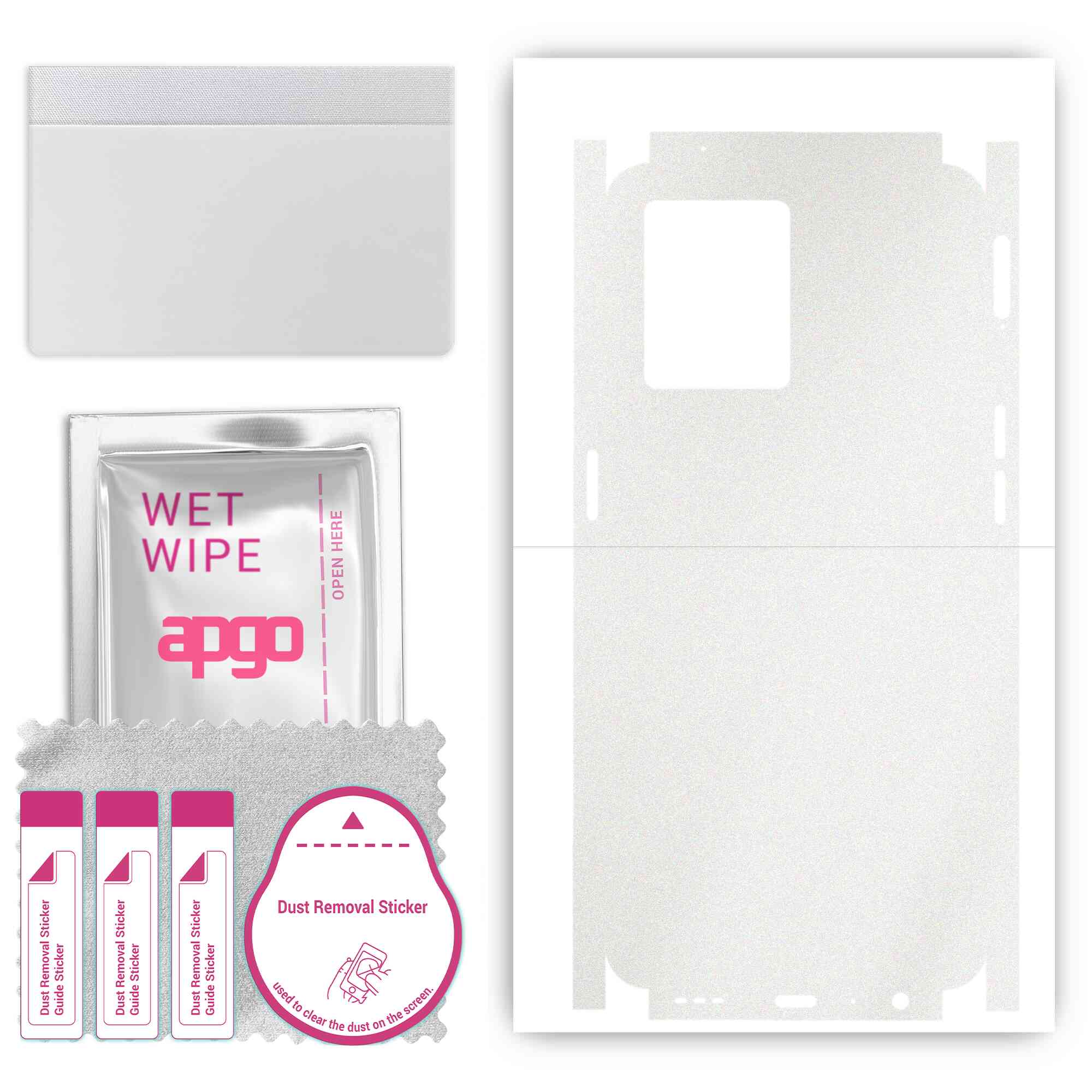 

Apgo Protective Skin Sticker for the back+sides compatible with Oppo F21 Pro 4G, Full Wrap Film, Foil, Vinyl - Pattern Matte Transparent