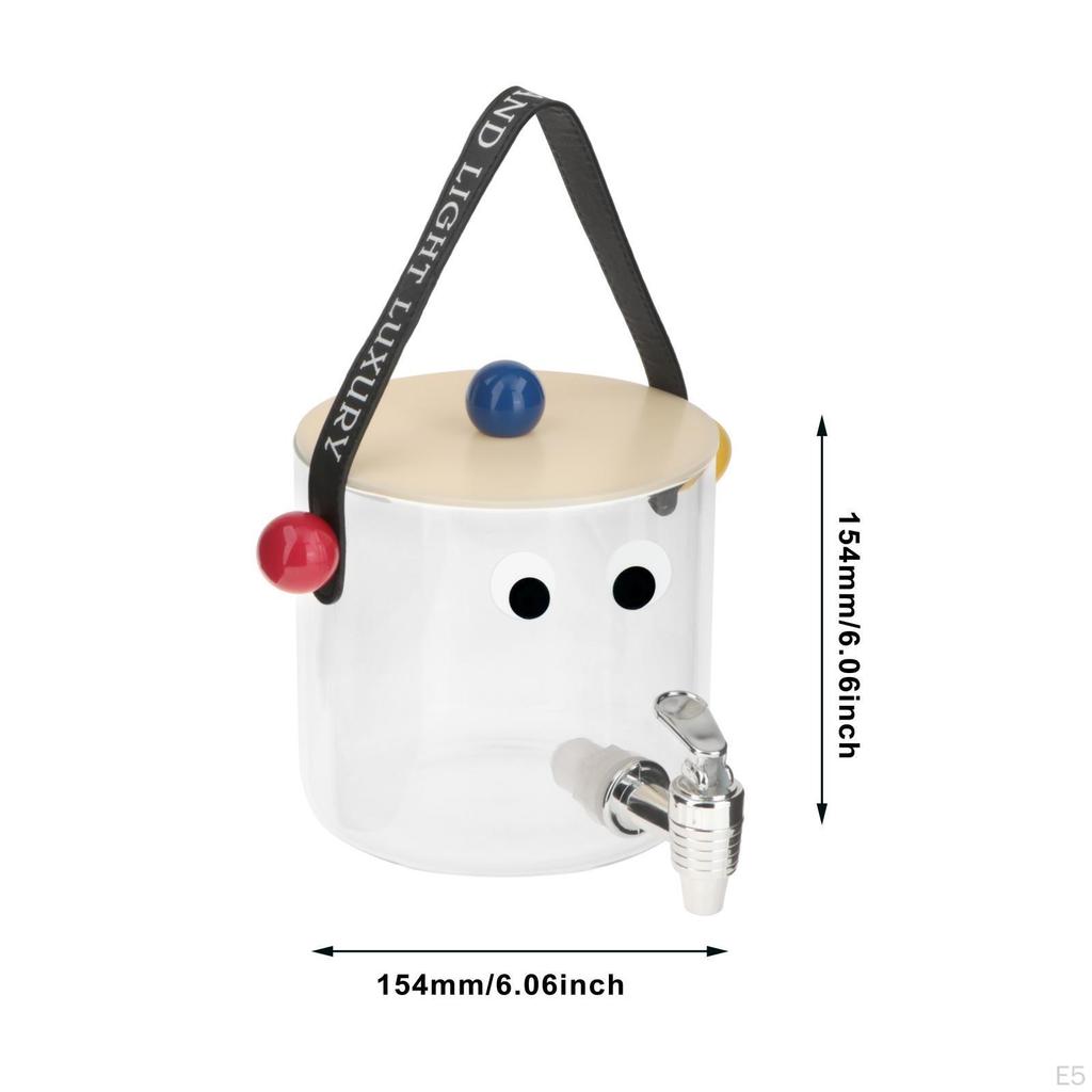 Beverage Dispenser, Cold Water Kettle, Blooming Teapot, Large Capacity with , Juice Lemonade