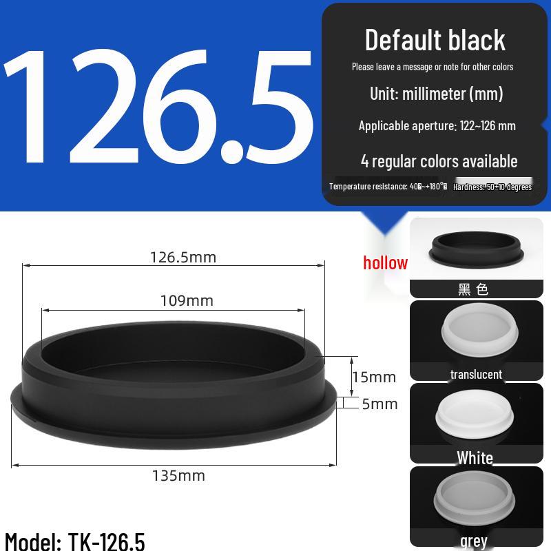 Black High-Temperature Resistant T-Shaped Silicone Stopper - Round Hole Rubber Gasket & Shock-Absorbing Blind Plug