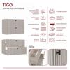 Szafka Pod Umywalkę Tigo 80 2S Kaszmir 2 Szuflady Ryflowany Front Wisząca
