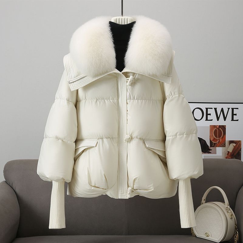 Parkas d'hiver à la mode pour femmes Vêtements d'extérieur à capuche Grande taille Col en fausse fourrure ample Vestes d'hiver épaisses et chaudes pour femmes