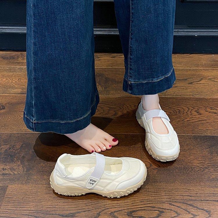 Platform Sports Mary Jane Women's Shoes 2025 New Summer Velcro Breathable Single Shoes Casual Mountaineering Forrest Gump Shoes