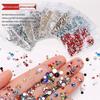 Nail Art Decorations: 1440 Mixed Crystal Glass Rhinestones, Colored Flat-Backed for DIY