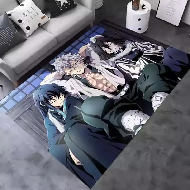 MINISO Anime Demon Slayer Peripheral Carpets Bedside Floor Mat 2D Anime Floor MATS for Student Dormitories and Bedrooms Rug