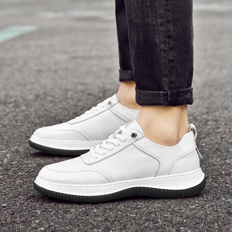 Mode Echtes Leder Neue Herren Casual Business Vielseitige Herren Leder Freizeit Sport Outdoor Walking Schuhe Rutschfest Fahrschuhe