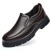 2024 Autumn New Men's Business Casual Leather Shoes Men's Leather Breathable Middle-aged Dad Shoes Overalls 8981