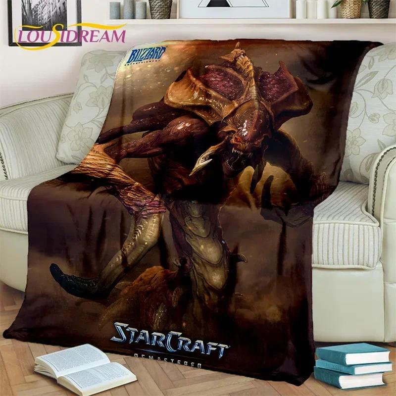 3D StarCraft Classic Game Gamer Blanket,Soft Throw Blanket for Home Bedroom Bed Sofa Picnic Travel Office Rest Cover Blanket Kid