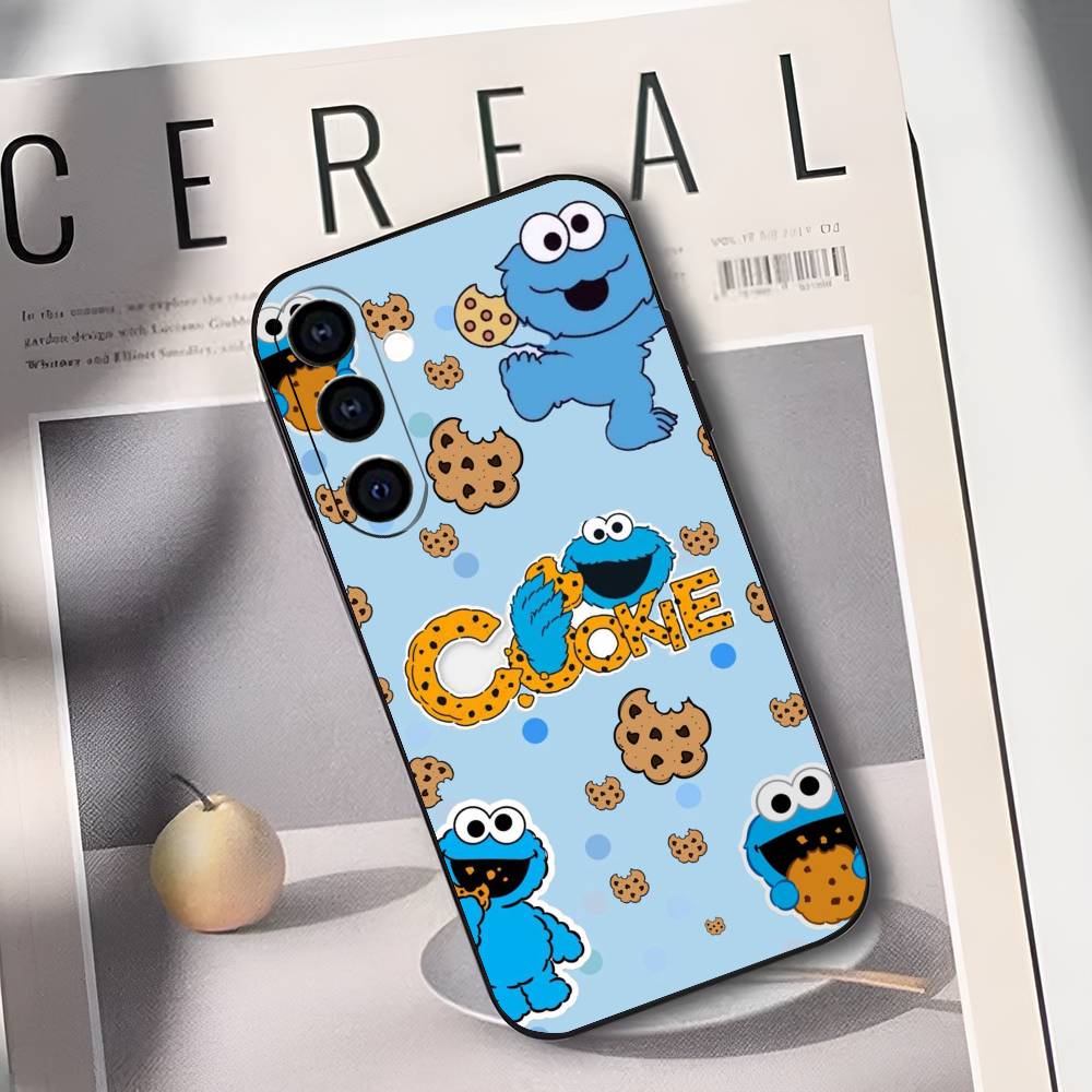 C-Cookies Monster Cartoon Phone Case For Samsung Galaxy A73,A72,A71,A70,A53,A52,A51,Others Soft Black Cover