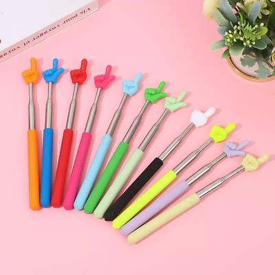 Retractable Teacher Pointer Finger Design Stainlesssteel Telescopic School Teaching Pointer Stick Teacher Supplies For Classroom