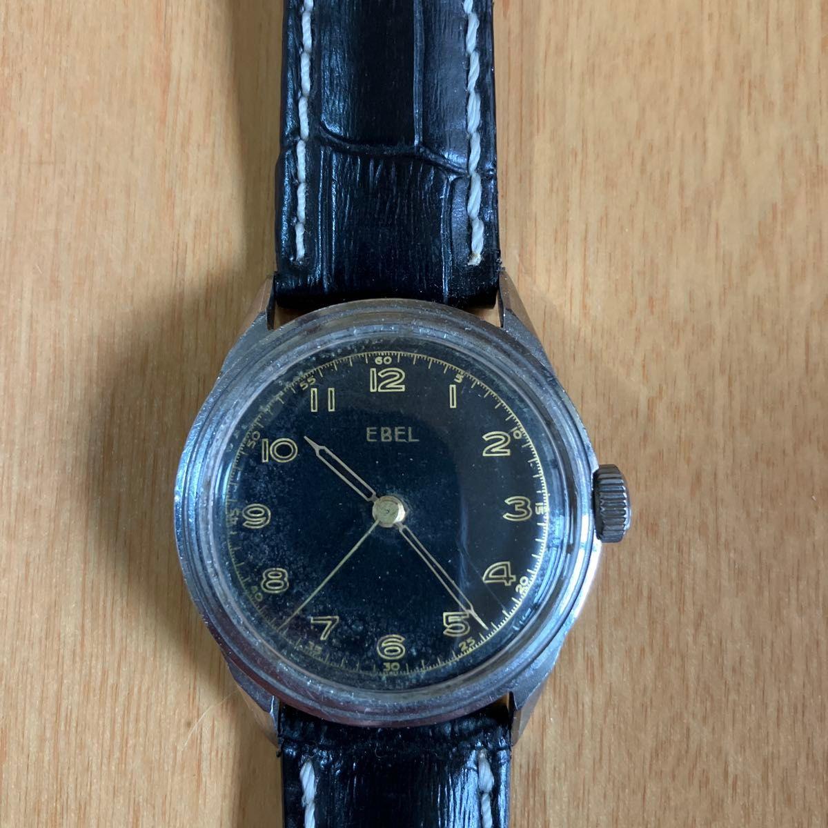 Used EBEL Antique Manual Winding Men s Watch Black Dial