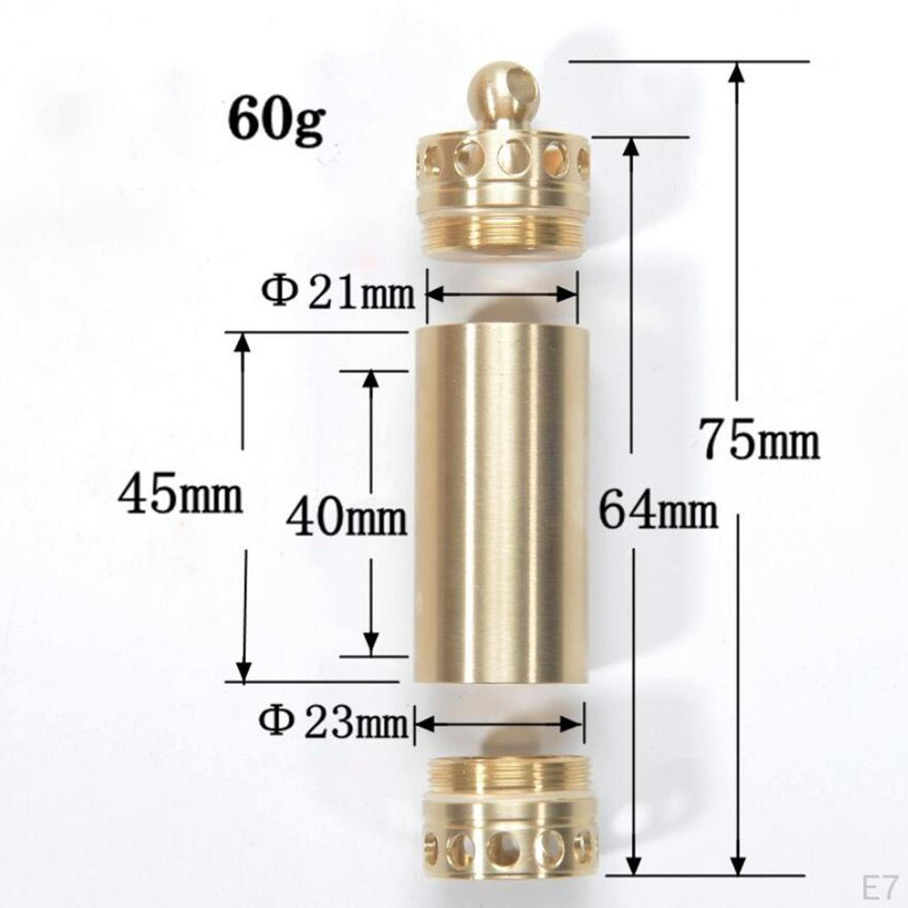 Brass Waterproof Holder Box Case Fob Bottle