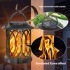 Solar Metal Flickering Flame LED Lantern Outdoor Hanging Light Heavy DutySolar Powered for GardenYard Patio Christmas Decoration