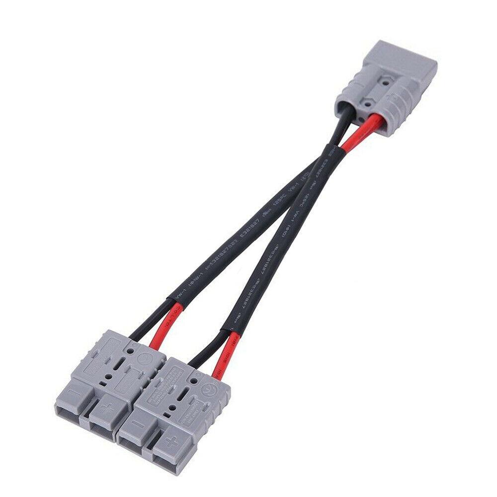 1 In 2 Forklift Charging Plug Power Connector 50A 12 AWG For Anderson Plug Connector Double Y Adapter 6mm Automotive Cable