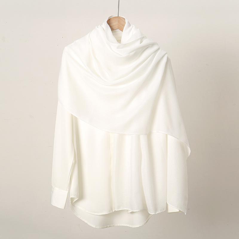 Autumn and winter hot-selling new monochrome linen women's scarf popular solid color cotton and linen feel long towel