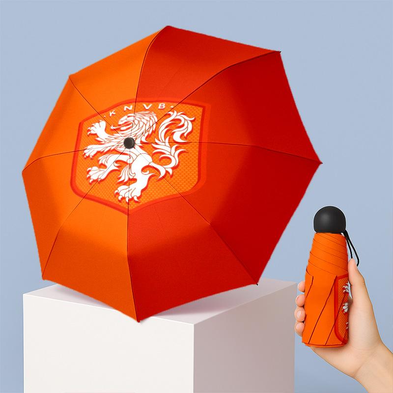 Aston Villa Football Pattern Printed Mini 5 Folds 8 Ribs Compact Umbrella Windproof Waterproof Lightweight Portable Folding