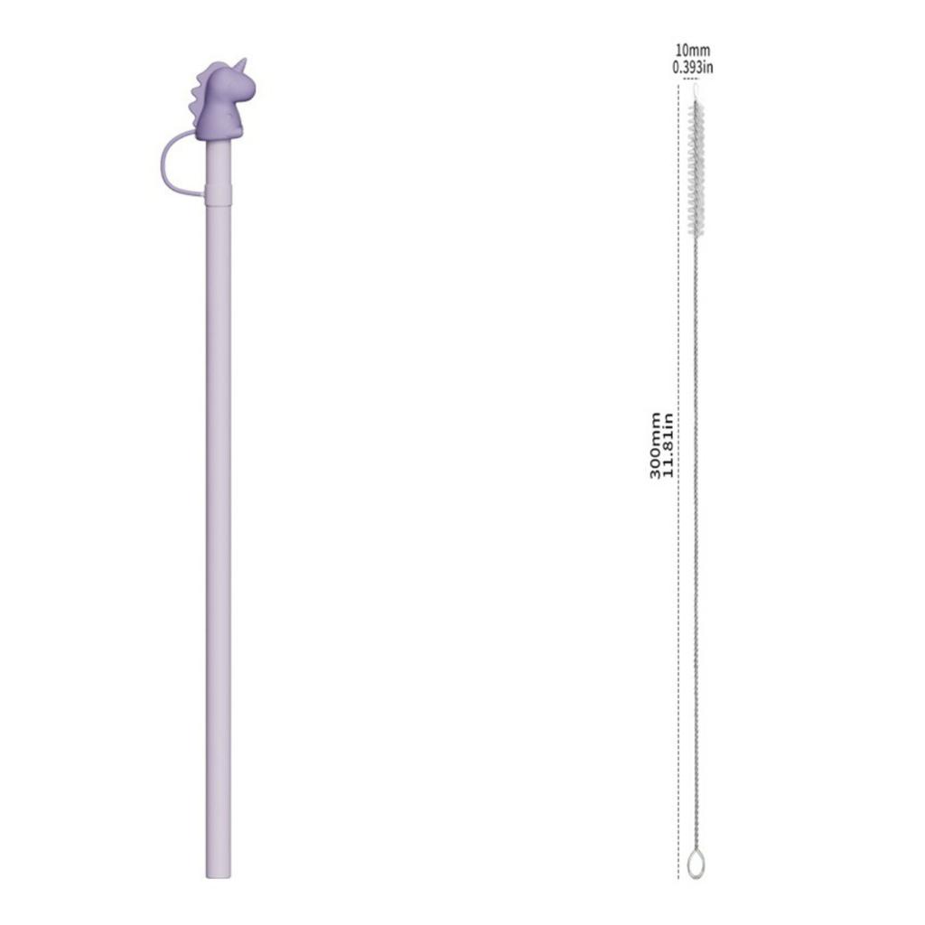Replacement Long Silicone Straw With Straw Cover,Compatible with Stanley 40/30 oz Cup Tumbler,Cleaning Brush Stanley Accessories