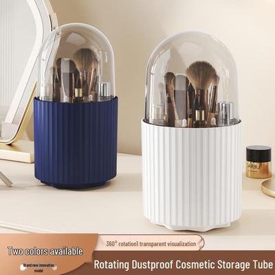 Drehbarer Kosmetik-Organizer: Staubdichter Halter für Lippenstift, Lidschatten, Stifte und Make-up-Pinsel