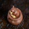 Handmade Yixing Purple Clay Tea Pet Decor Office Desktop Lucky Mouse Ornaments Home Tea Figurine Sculpture Decoration Crafts
