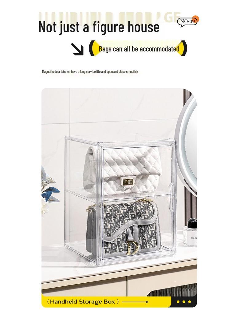 Acrylic Display Case with Shelves for Model Figures, Dolls, and Blind Box Figurines 