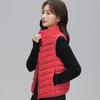 Women's Wool Puffer Vest with Stand Collar for Winter Cold Weather