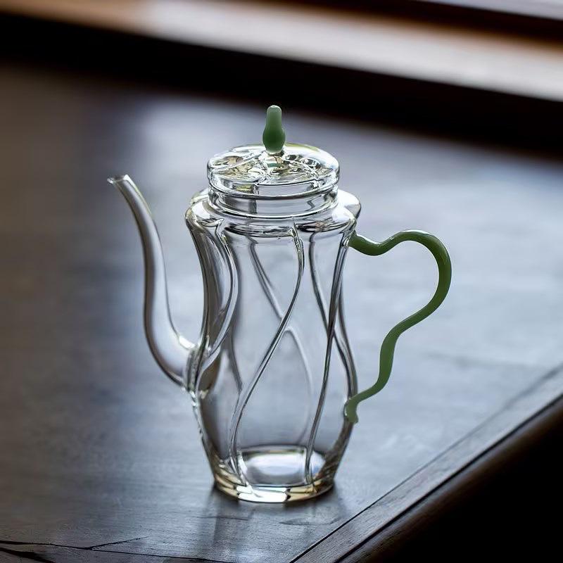 250ml Imitation Song-Dynasty-style Heat-resistant Glass Teapot With Handle Brewing Flower Tea Pot Kungfu Tea Set Tea Maker