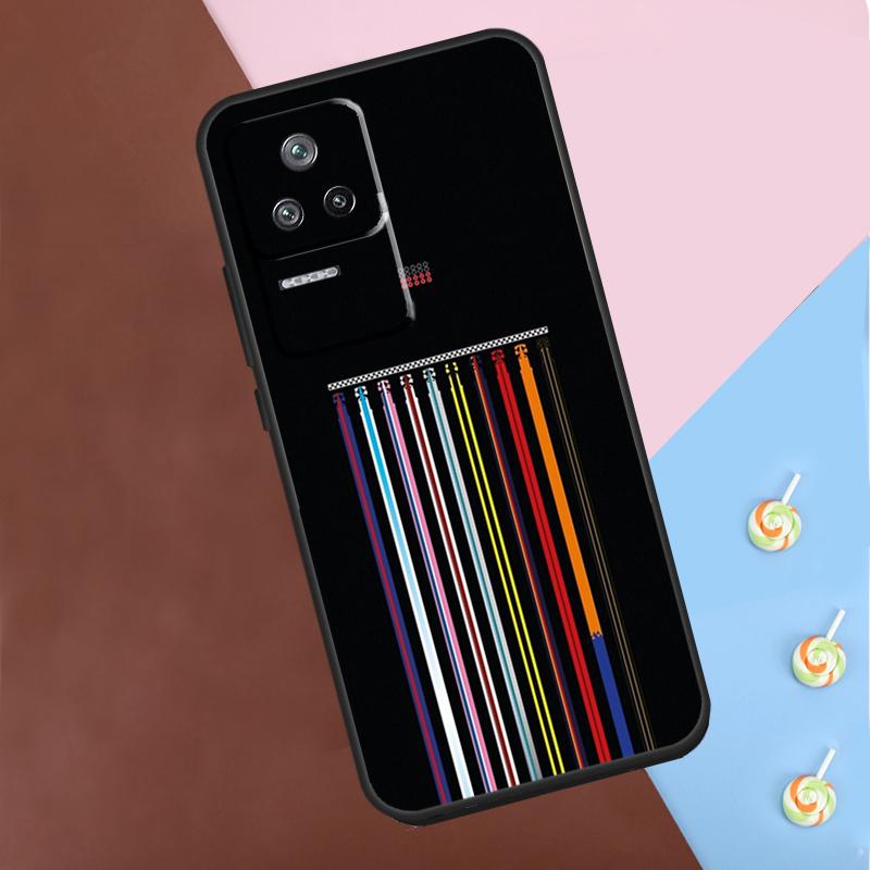 Minimalistisches F1-Strecken-Case für Xiaomi 13 14 13T Pro 11T 12T 12 Lite POCO X6 Pro X3 X4 X5 M6 Pro M5s F3 F5 Hülle