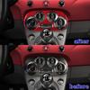 Red Carbon Fiber Interior Manual Climate Console Cover Trim For 2012-15 Fiat 500